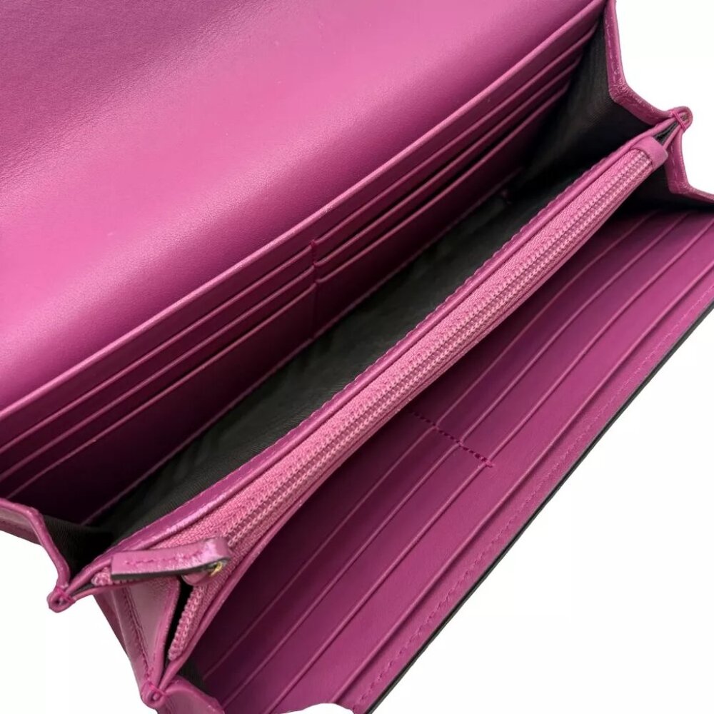 GUCCI GG Supreme Padlock Chain Wallet Red PVC - Picture 12 of 12